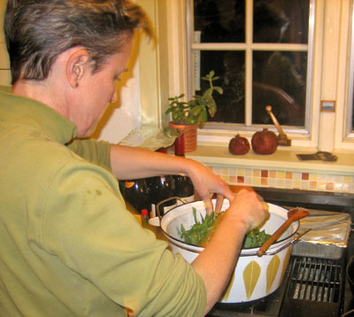 Jill braising greens