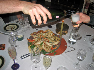 crabs and champagne