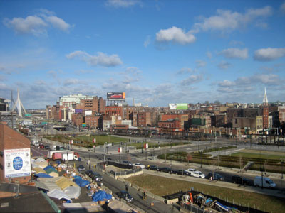 The North End from our hotel window