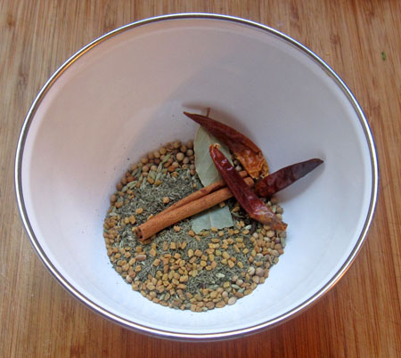 Spice mix assembled.