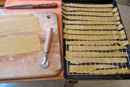 meanwhile, make your pappardelle pasta