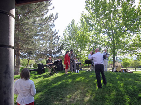 Sister Amy does a set with the band at Hidden Valley Regional Park in Reno.