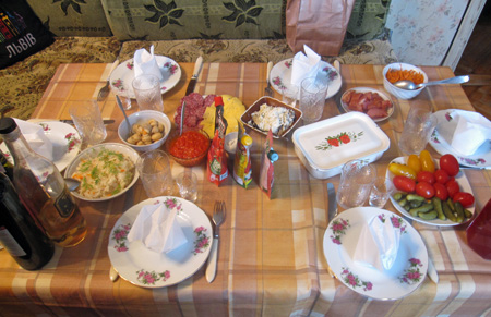 table ready at Ella and Mikola