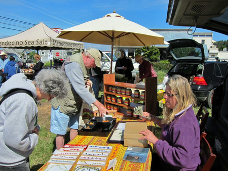 the mustard and bracelet lady