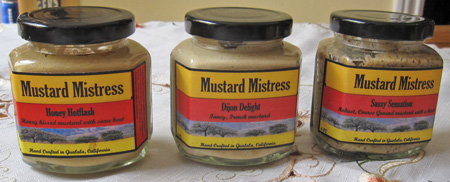 Here's what we bought. I especially like the spicy titles: Hone Hotflash, Dijon Delight and Sunny Sensation.