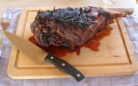 the properly grilled lamb
