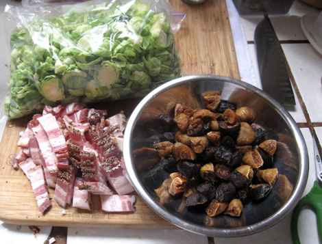 brussels, bacon, figs