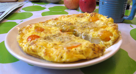 cherry tomato and potato frittata