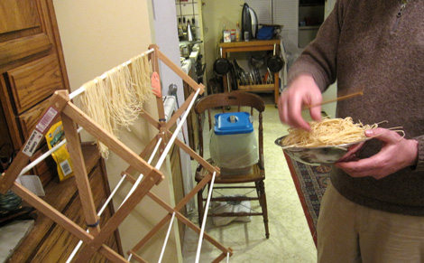 Brian harvests spaghettini